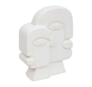 VISAGE EN CERAMIQUE BLANC