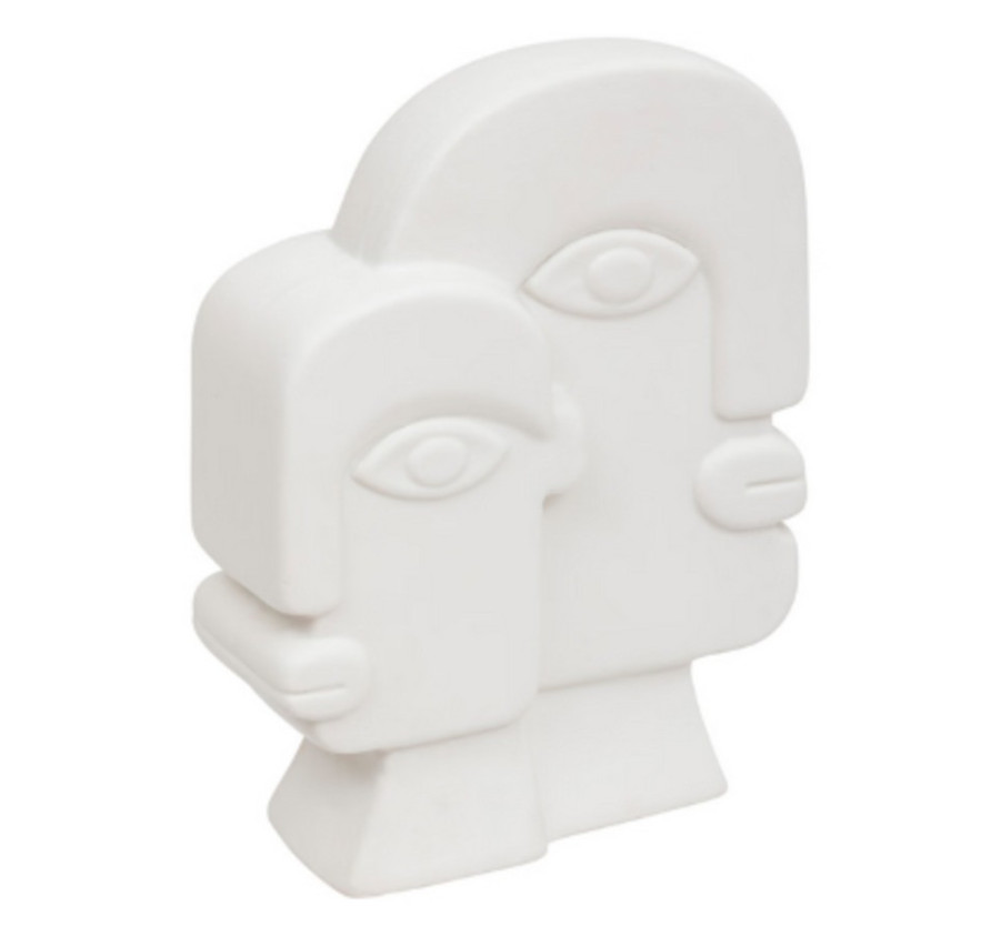 VISAGE EN CERAMIQUE BLANC