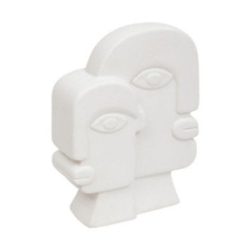 VISAGE EN CERAMIQUE BLANC