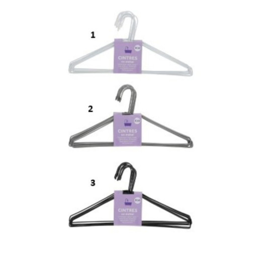 CINTRES EN METAL PAR 10