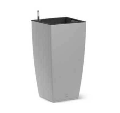 POT A FLEURS HAUT GRIS MAT