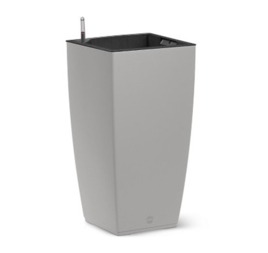 POT A FLEURS HAUT GRIS MAT