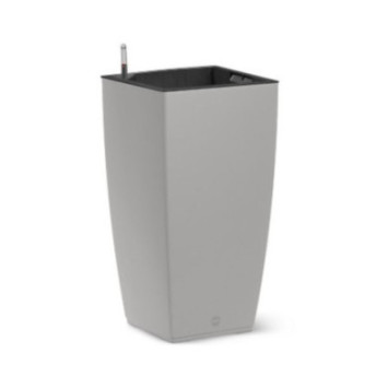 POT A FLEURS HAUT GRIS MAT