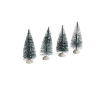 SET DE 4 SAPINS VERTS H.10CM
