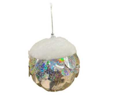 BOULE DE NOEL ARGENTEE