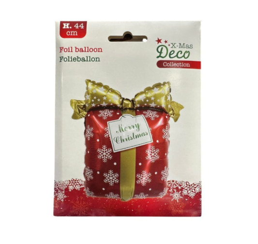 BALLON DE NOEL CADEAU ROUGE 3D