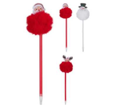 STYLO DE NOEL AVEC POMPON