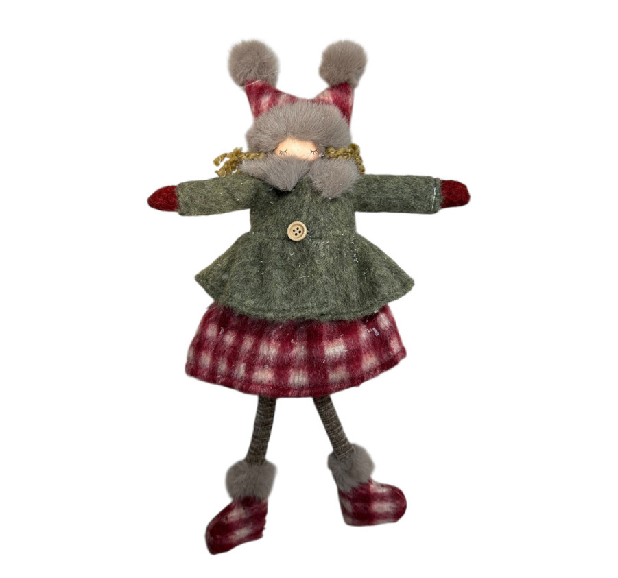 SUSPENSION FILLE DE NOEL 37CM