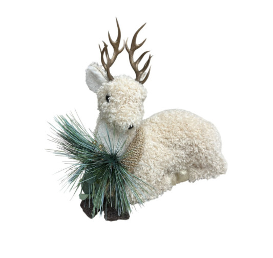 CERF ALLONGE AVEC ECHARPE