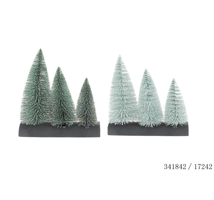 SAPINS X3PIECES SUR SOCLE