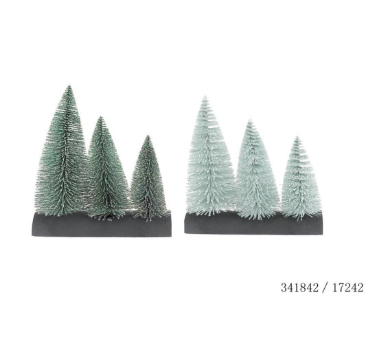 SAPINS X3PIECES SUR SOCLE