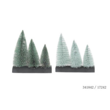 SAPINS X3PIECES SUR SOCLE