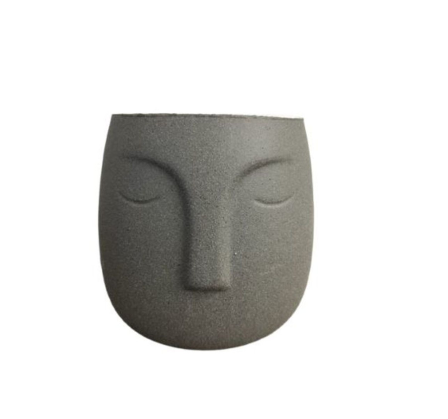 CACHE POT DECO VISAGE EN