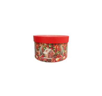BOITE CADEAU RONDE NOEL