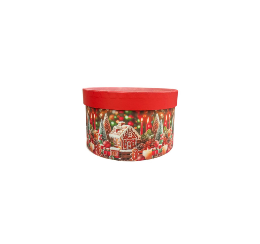 BOITE CADEAU RONDE NOEL