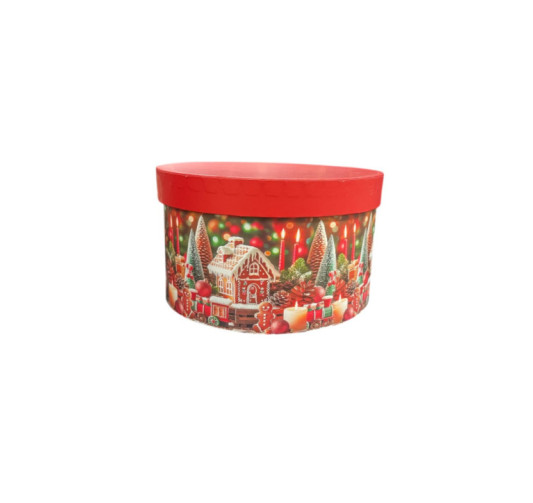 BOITE CADEAU RONDE NOEL