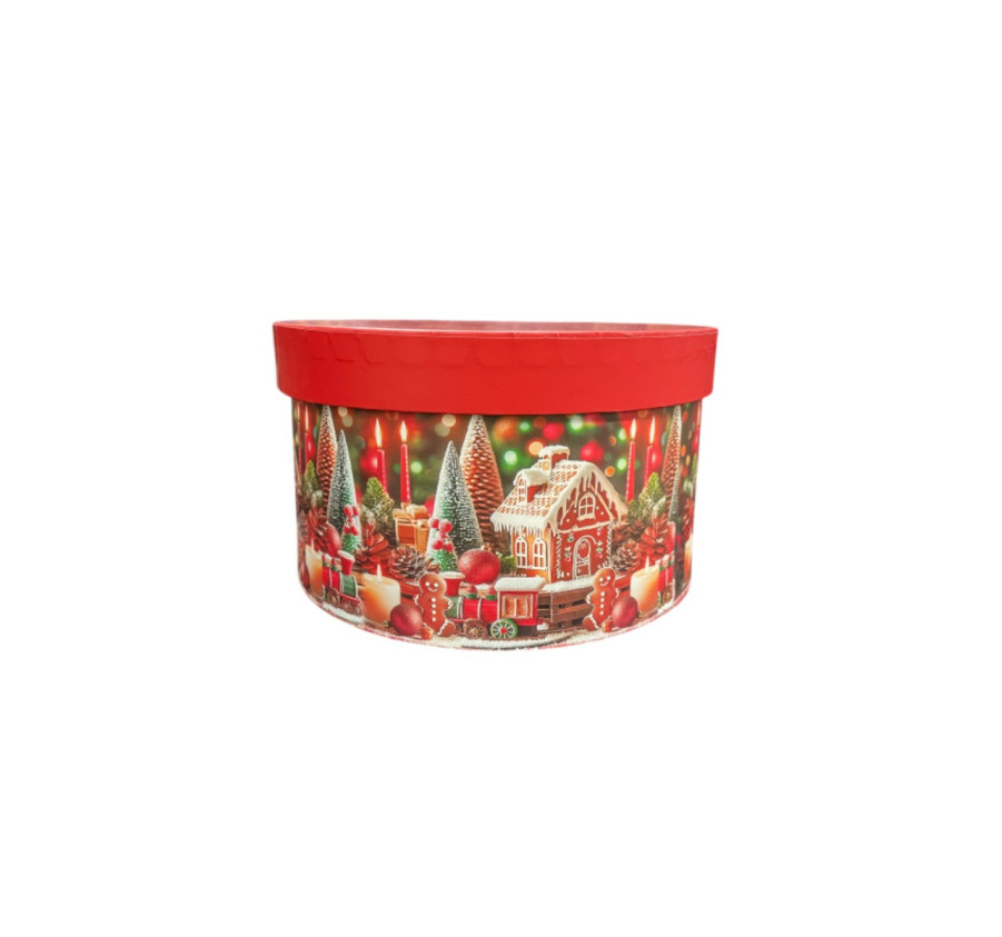 BOITE CADEAU RONDE NOEL