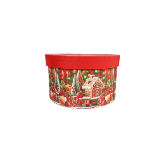 BOITE CADEAU RONDE NOEL