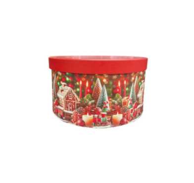 BOITE CADEAU RONDE NOEL