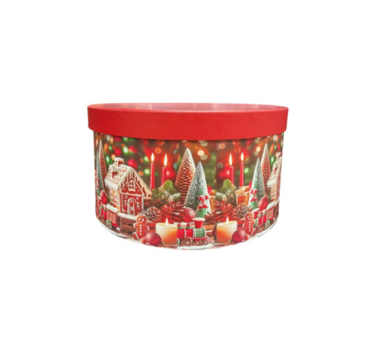 BOITE CADEAU RONDE NOEL