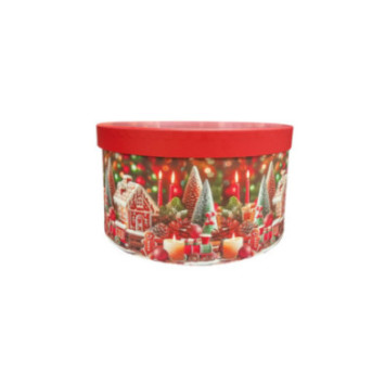 BOITE CADEAU RONDE NOEL