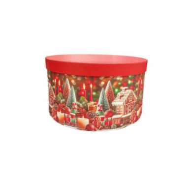 BOITE CADEAU RONDE NOEL