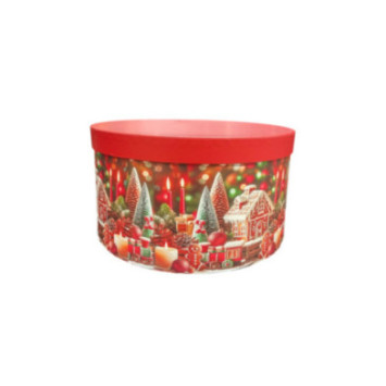 BOITE CADEAU RONDE NOEL