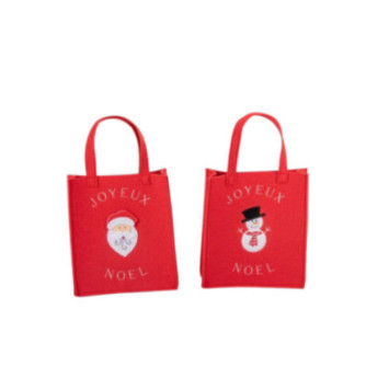 SAC EN FEUTRINE ROUGE 25X22CM