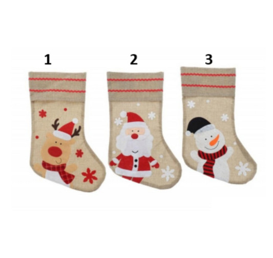 CHAUSSETTE NOEL JUTE DECOR