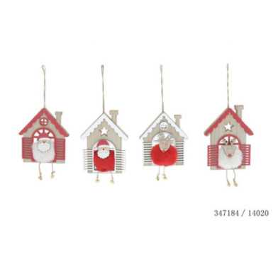 MAISON EN BOIS AVEC PERSONNAGE