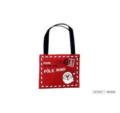 SAC DE NOEL ROUGE LETTRE POUR