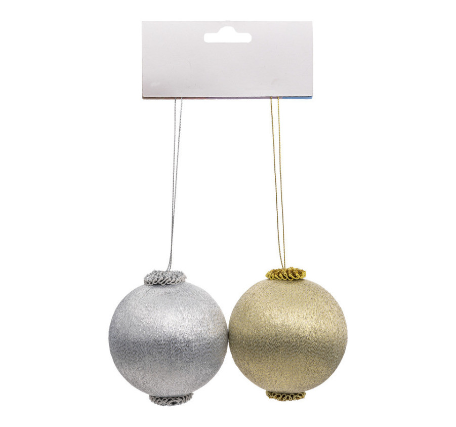 BOULE DE NOEL X2 DORE