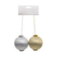 BOULE DE NOEL X2 DORE