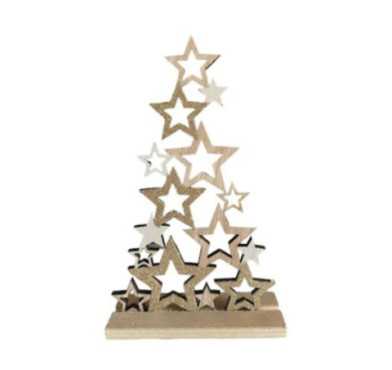 ARBRE ETOILE EN BOIS BLANC ET