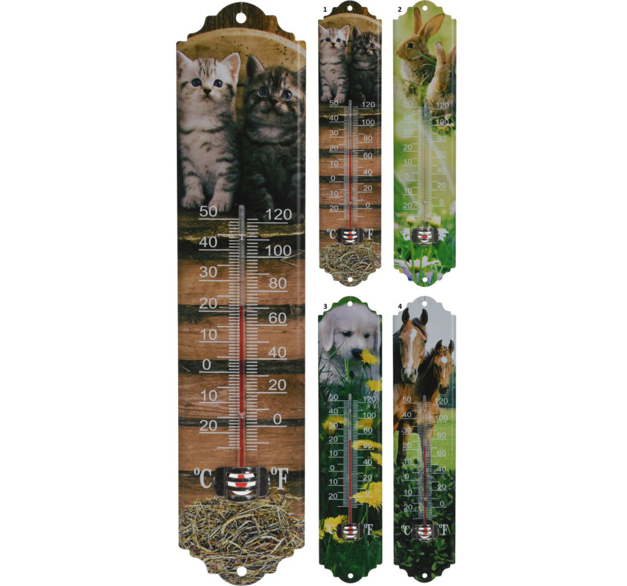 THERMOMETRE EN METAL 30X7CM