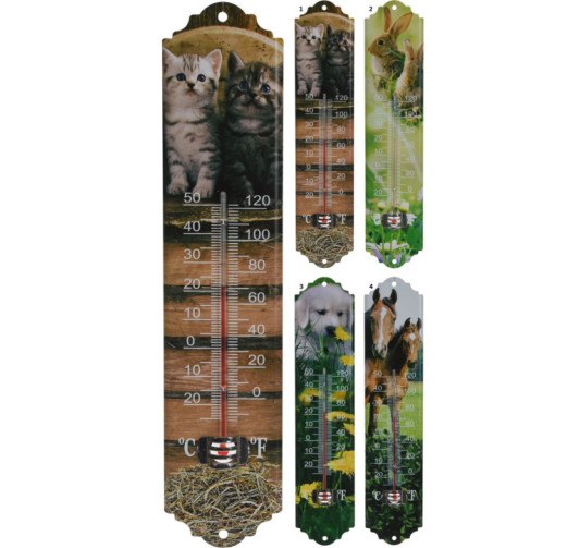 THERMOMETRE EN METAL 30X7CM