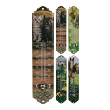 THERMOMETRE EN METAL 30X7CM