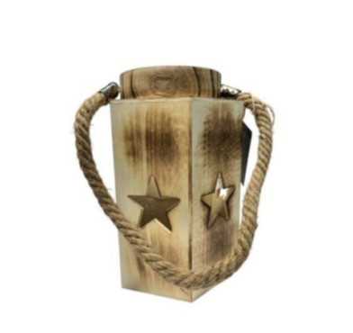 LANTERNE EN BOIS NATUREL