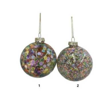 BOULE DE NOEL A SEQUINS 8CM