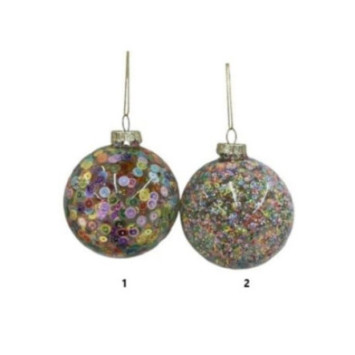 BOULE DE NOEL A SEQUINS 8CM