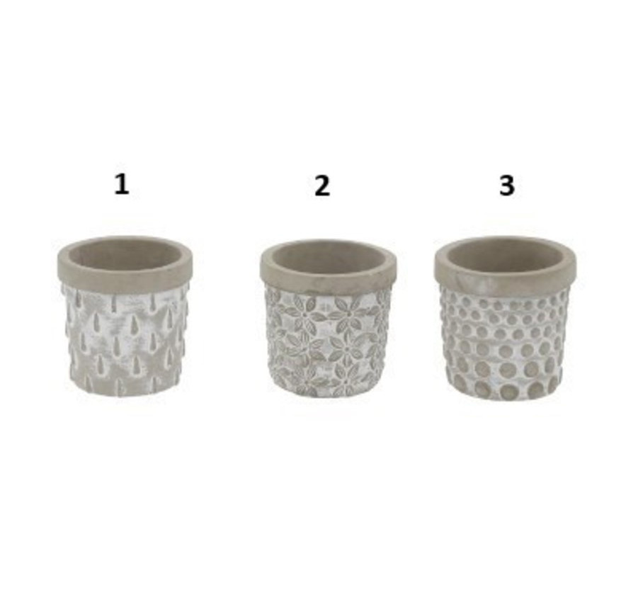 POT PLANTE EN CIMENT GRIS