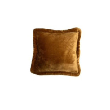COUSSIN EN FLANELLE MARRON