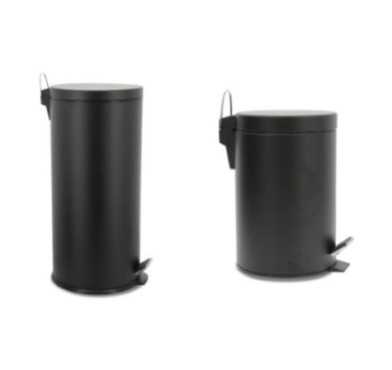 LOT DE 2 POUBELLES EN METAL