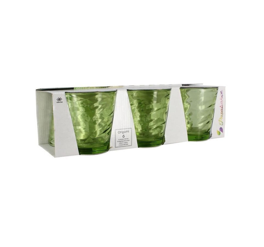 LOT DE 6 VERRES ORIGAMI