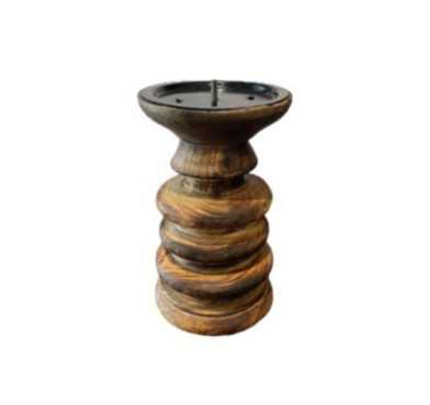 BOUGEOIR EN BOIS 10X16CM