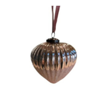 BOULE DE NOEL EN VERRE ROSE