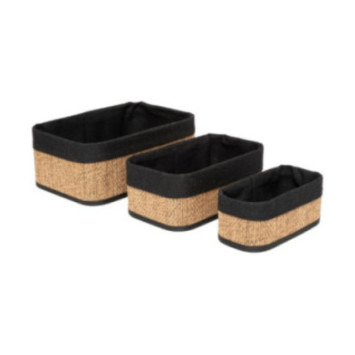 LOT DE 3 PANIERS EN BAMBOU