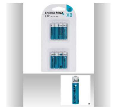 BLISTER DE 8 PILES LR03