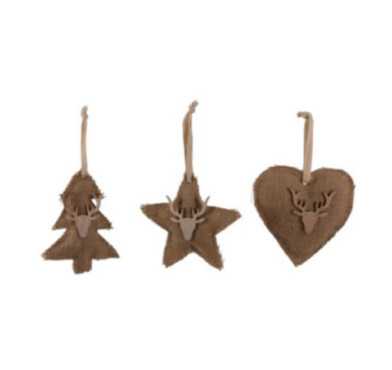 SUJET DE NOEL EN JUTE AVEC