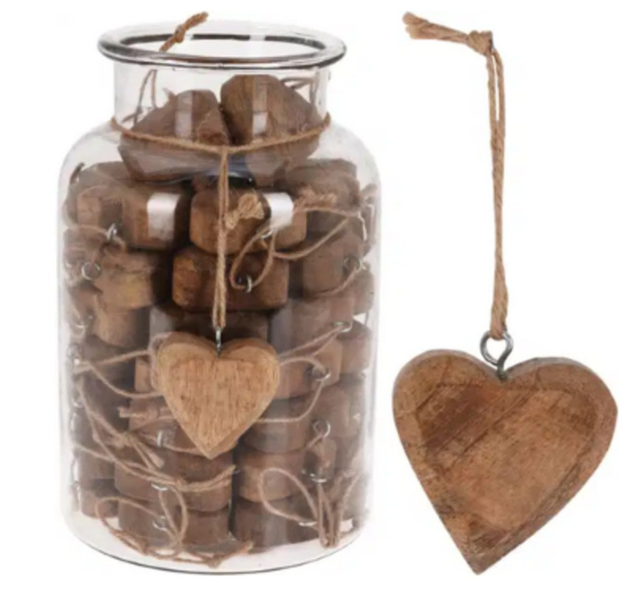 COEUR EN BOIS A SUSPENDRE